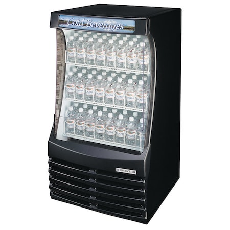 Beverage-Air Refrigerated Display Case, Open Air Refrigerated, 30", Black BZ13-1-B